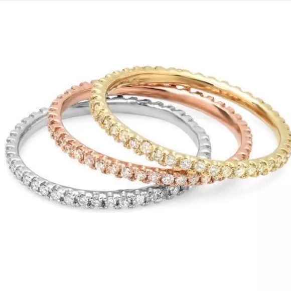 .20Ct VVS1/D 14K Gold Full Eternity Band - Picture 2 of 5